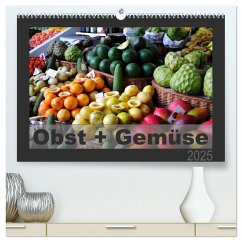 Obst + Gemüse (hochwertiger Premium Wandkalender 2025 DIN A2 quer), Kunstdruck in Hochglanz