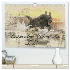 Labrador Retriever 2025 (hochwertiger Premium Wandkalender 2025 DIN A2 quer), Kunstdruck in Hochglanz