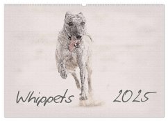 Whippet 2025 (Wandkalender 2025 DIN A2 quer), CALVENDO Monatskalender - Calvendo;Redecker, Andrea