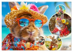 Kaninchen auf modischer Mission (Wandkalender 2025 DIN A2 quer), CALVENDO Monatskalender