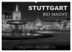 Stuttgart bei Nacht (Wandkalender 2025 DIN A2 quer), CALVENDO Monatskalender