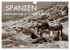 Spanien Impressionen in Schwarz-Weiß (Wandkalender 2025 DIN A4 quer), CALVENDO Monatskalender - Calvendo;Trapp, Benny