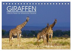 GIRAFFEN - Liebliche Riesen der afrikanischen Savanne (Tischkalender 2025 DIN A5 quer), CALVENDO Monatskalender