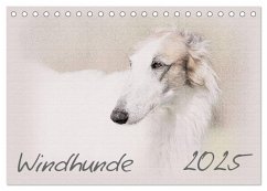 Windhunde 2025 (Tischkalender 2025 DIN A5 quer), CALVENDO Monatskalender - Calvendo;Redecker, Andrea