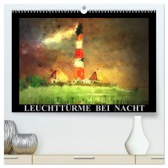 Leuchttürme bei Nacht (hochwertiger Premium Wandkalender 2025 DIN A2 quer), Kunstdruck in Hochglanz