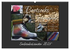 Sockenkalender Bootsocks 2025 (Wandkalender 2025 DIN A2 quer), CALVENDO Monatskalender - Calvendo;und Viola Borer, myohrengarn.ch, Denise