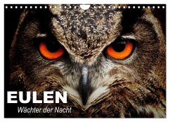 Eulen. Wächter der Nacht (Wandkalender 2025 DIN A4 quer), CALVENDO Monatskalender