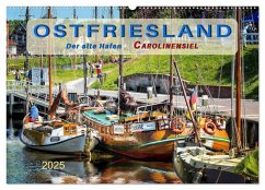 Ostfriesland - der alte Hafen Carolinensiel (Wandkalender 2025 DIN A2 quer), CALVENDO Monatskalender - Calvendo;Roder, Peter