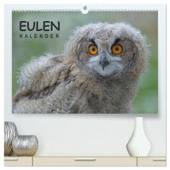 Eulen-Kalender (hochwertiger Premium Wandkalender 2025 DIN A2 quer), Kunstdruck in Hochglanz
