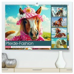 Pferde-Fashion. Modische Highlights auf Hufen (hochwertiger Premium Wandkalender 2025 DIN A2 quer), Kunstdruck in Hochglanz - Calvendo;Hurley, Rose