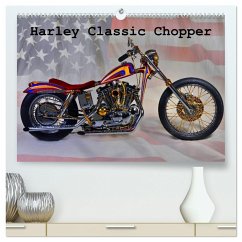 Harley Classic Chopper (hochwertiger Premium Wandkalender 2025 DIN A2 quer), Kunstdruck in Hochglanz
