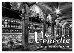 Leuchtendes Venedig ¿in monochrom (Wandkalender 2025 DIN A2 quer), CALVENDO Monatskalender