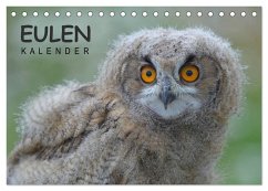 Eulen-Kalender (Tischkalender 2025 DIN A5 quer), CALVENDO Monatskalender