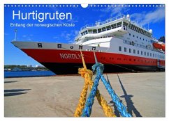 Hurtigruten - Entlang der norwegischen Küste (Wandkalender 2025 DIN A3 quer), CALVENDO Monatskalender