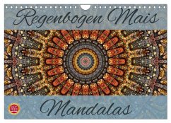 Regenbogen Mais Mandalas (Wandkalender 2025 DIN A4 quer), CALVENDO Monatskalender