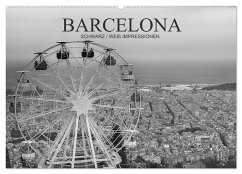 Barcelona Schwarz / Weiß Impressionen (Wandkalender 2025 DIN A2 quer), CALVENDO Monatskalender
