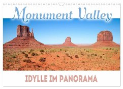 MONUMENT VALLEY Idylle im Panorama (Wandkalender 2025 DIN A3 quer), CALVENDO Monatskalender