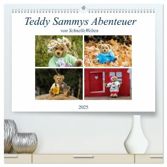 Teddy Sammys Abenteuer (hochwertiger Premium Wandkalender 2025 DIN A2 quer), Kunstdruck in Hochglanz
