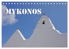MYKONOS - Insel des Jetset (Tischkalender 2025 DIN A5 quer), CALVENDO Monatskalender