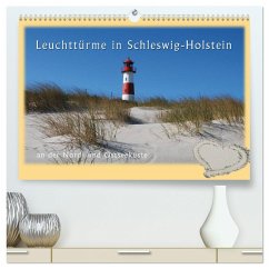 Leuchttürme Schleswig-Holsteins (hochwertiger Premium Wandkalender 2025 DIN A2 quer), Kunstdruck in Hochglanz - Calvendo;Brandt, Jessica