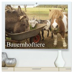 Bauernhoftiere (hochwertiger Premium Wandkalender 2025 DIN A2 quer), Kunstdruck in Hochglanz