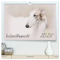 Windhunde 2025 (hochwertiger Premium Wandkalender 2025 DIN A2 quer), Kunstdruck in Hochglanz - Calvendo;Redecker, Andrea