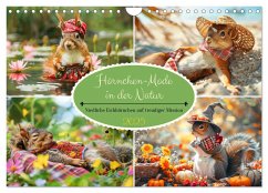Hörnchen-Mode in der Natur. Niedliche Eichhörnchen auf trendiger Mission (Wandkalender 2025 DIN A4 quer), CALVENDO Monatskalender - Calvendo;Hurley, Rose