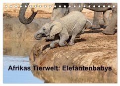 Afrikas Tierwelt: Elefantenbabys (Tischkalender 2025 DIN A5 quer), CALVENDO Monatskalender - Calvendo;Voß, Michael