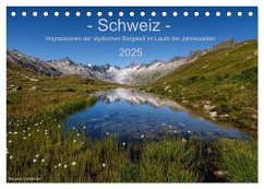 Schweiz - Impressionen der idyllischen Bergwelt im Laufe der Jahreszeiten (Tischkalender 2025 DIN A5 quer), CALVENDO Monatskalender