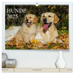 Hunde - Treue Freunde für´s Leben (hochwertiger Premium Wandkalender 2025 DIN A2 quer), Kunstdruck in Hochglanz