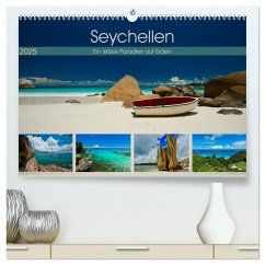 Seychellen - Ein letztes Paradies auf Erden (hochwertiger Premium Wandkalender 2025 DIN A2 quer), Kunstdruck in Hochglanz