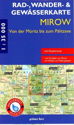 Cover Rad-, Wander- und Gewässerkarte Mirow - von der Müritz zum Pälitzsee mit Eiszeitroute