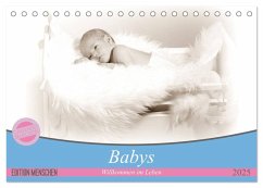 Babys - Willkommen im Leben (Tischkalender 2025 DIN A5 quer), CALVENDO Monatskalender