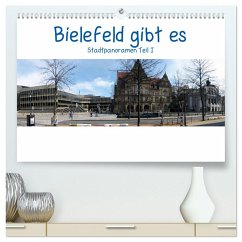 Bielefeld gibt es! Stadtpanoramen (hochwertiger Premium Wandkalender 2025 DIN A2 quer), Kunstdruck in Hochglanz - Calvendo;Schwarzer, Kurt