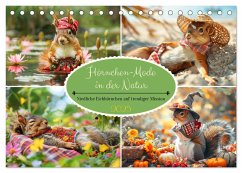 Hörnchen-Mode in der Natur. Niedliche Eichhörnchen auf trendiger Mission (Tischkalender 2025 DIN A5 quer), CALVENDO Monatskalender - Calvendo;Hurley, Rose