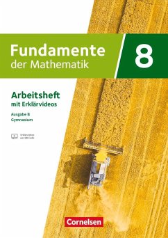 Cover Fundamente der Mathematik 8. Schuljahr - Ausgabe B ab 2024 - Arbeitsheft zum Schulbuch mit Erklärfilmen und eingelegten Lösungen