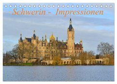 Schwerin - Impressionen (Tischkalender 2025 DIN A5 quer), CALVENDO Monatskalender