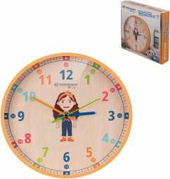 Bresser Junior 8880810GCK - Kinder-Wanduhr Flora, analog, lautlos, 25 cm, STEM