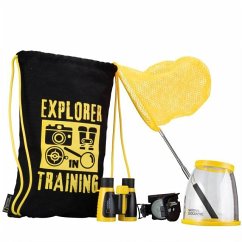 Cover National Geographic 9136000 - Outdoor-Entdecker-Set, Abenteuerset mit Fernglas, Kompass, Fangnetz, Lupe und Tasche, Explorer-Training