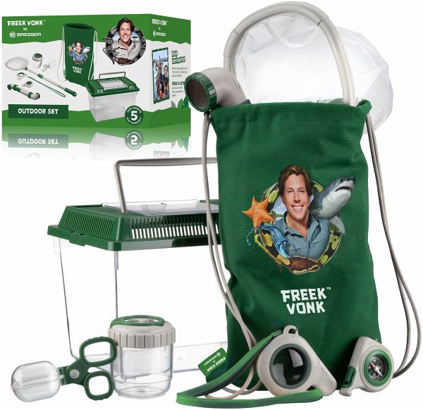Freek Vonk 9820408 - BRESSER Outdoor-Set mit Terrarium, Insekten-Fangnetz, Periskop, Sammelwerkzeug, Kompass mit Pfeife, Lupe, Lupendose, Tragebeutel, 8-teilig Freek Vonk 9820408 - BRESSER Outdoor-Set mit Terrarium, Insekten-Fangnetz, Periskop, Sammelwerkzeug, Kompass mit Pfeife, Lupe, Lupendose, Tragebeutel, 8-teilig