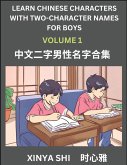 Learn Chinese Characters with Learn Two-character Names for Boys (Part 1)