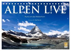 Alpen live - Rund um das Matterhorn (Tischkalender 2025 DIN A5 quer), CALVENDO Monatskalender