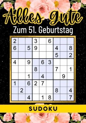 51 Geburtstag Geschenk   Alles Gute zum 51. Geburtstag - Sudoku