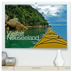 Vielfalt Neuseeland / CH-Version (hochwertiger Premium Wandkalender 2025 DIN A2 quer), Kunstdruck in Hochglanz