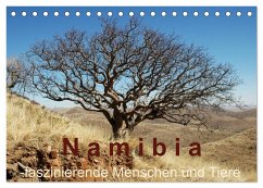 Namibia - faszinierende Menschen und Tiere (Tischkalender 2025 DIN A5 quer), CALVENDO Monatskalender