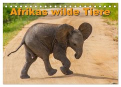 Afrikas wilde Tiere (Tischkalender 2025 DIN A5 quer), CALVENDO Monatskalender