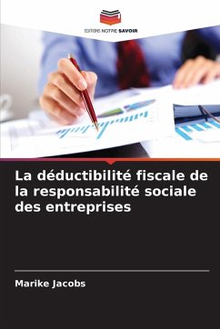 Cover La déductibilité fiscale de la responsabilité sociale des entreprises