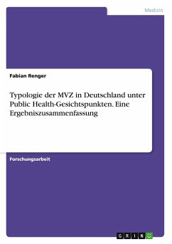 Typologie der MVZ in Deutschland unter Public Health-Gesichtspunkten. Eine Ergebniszusammenfassung - Renger, Fabian