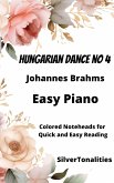 Hungarian Dance Number 4 Easy Piano Sheet Music with Colored Notation (fixed-layout eBook, ePUB)