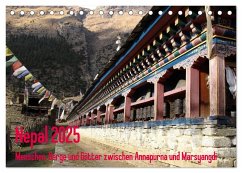 Nepal 2025 Menschen, Berge und Götter zwischen Annapurna und Marsyangdi (Tischkalender 2025 DIN A5 quer), CALVENDO Monatskalender